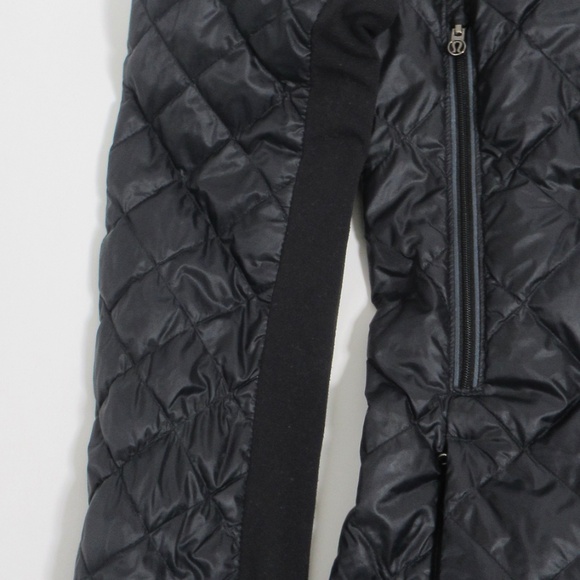Lululemon Run: Turn Around Jacket Reversible Black Rulu, Goose Down Size 4 - Picture 4 of 12
